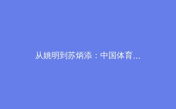 从姚明到苏炳添：中国体育职业化转型的阵痛与曙光 - 2